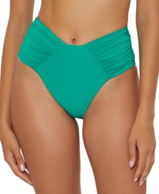 Becca - Women's Ruched High-Waist Bikini Bottoms