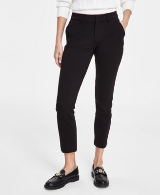 Tommy Hilfiger - Women's Solid-Color Flat-Front Ankle Trousers