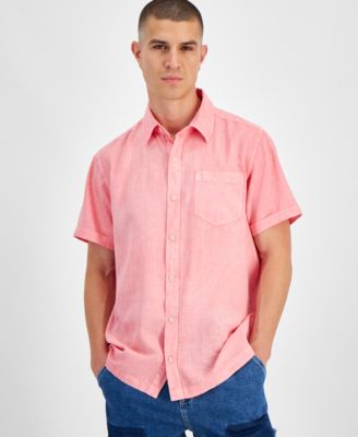 Sun + Stone - Men's Blake Chambray Short Sleeve Button-Front Shirt