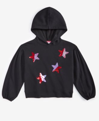 Epic Threads - Little & Big Girls Star Sequined Pullover Hoodie
