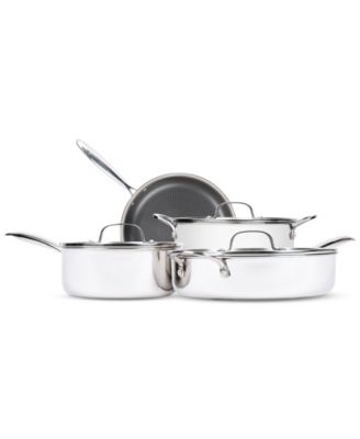 Lexi Home - Diamond Tri-Ply Stainless Steel 7-Pc. Cookware Set