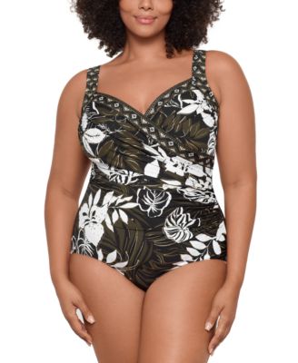 Miraclesuit - Plus Size Elle Dorado Sanibel Underwired One-Piece Swimsuit