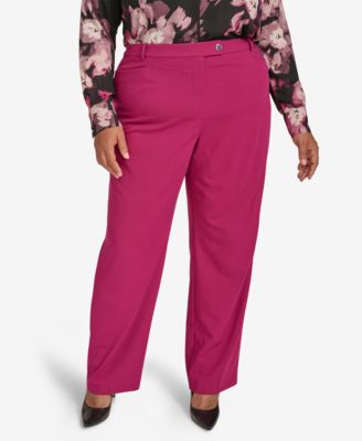 Calvin Klein - Plus Size Mid-Rise Straight-Leg Pants