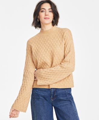 On 34th - Women's Textured Mock-Neck Sweater