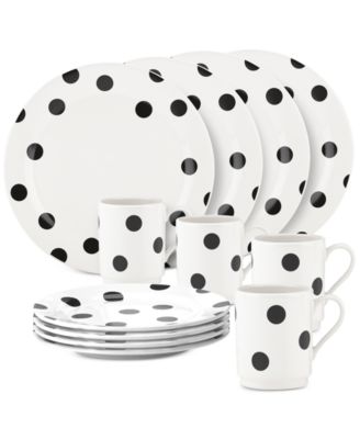 kate spade new york - All In Good Taste Scatter Dot 12 Pc. Set, Service for 4