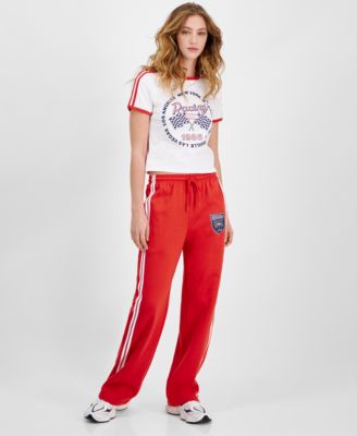 Love Tribe - Juniors' Racing Side-Striped Track Pants