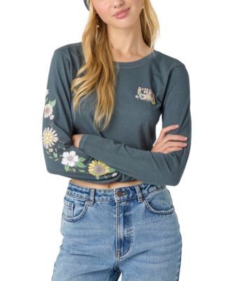 O'Neill - Juniors' Daisy Daze Cotton Long-Sleeve Top