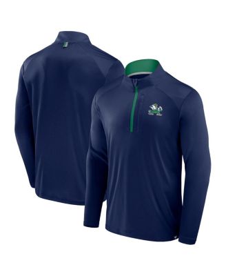 Fanatics - Men's Navy Notre Dame Fighting Irish Fundamental Defender Quarter-Zip Jacket