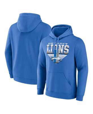 Fanatics - Men's Blue Detroit Lions Geometric Chrome Pullover Hoodie