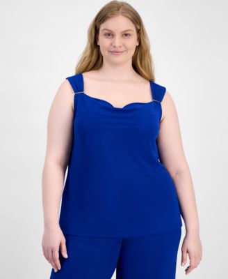 Anne Klein - Plus Size Hardware-Detail Tank Top
