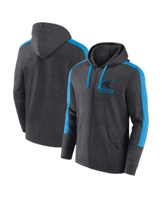 Fanatics - Men's Heather Charcoal Carolina Panthers Gains Full-Zip Hoodie