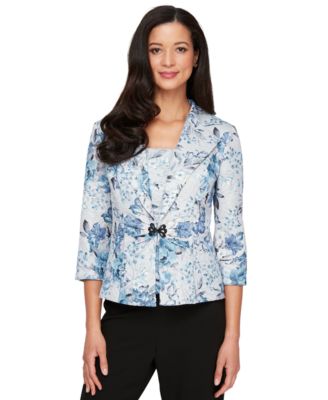 Alex Evenings - Women's Layered Printed Camisole & Matching Jacket