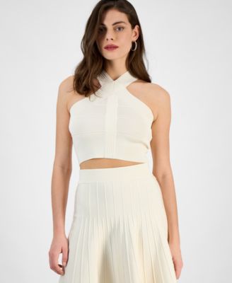 GUESS - Women's Mirage Ottoman Staci Halter-Neck Top