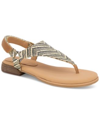 Gentle Souls - Women's Holly Woven Thong Flat Sandals