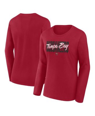 Logo Athletic - Women's Red Tampa Bay Buccaneers Grip Long Sleeve T-Shirt