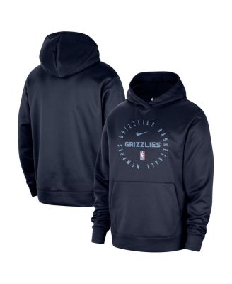 Nike - Men's Navy Memphis Grizzlies 2024/25 Spotlight On-Court Practice Performance Pullover Hoodie