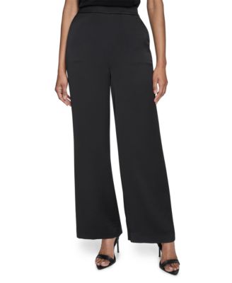 Halston - Women's High-Rise Wide-Leg Pull-On Pants