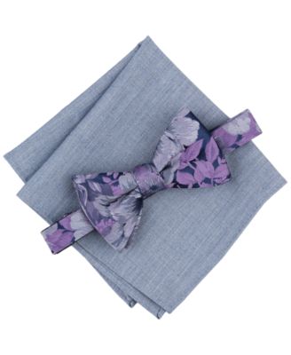 Bar III - Men's Mansell Floral Bow Tie & Pocket Square Set