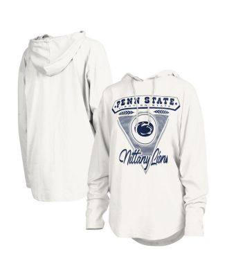 Pressbox - Women's White Penn State Nittany Lions San Bruno Hoodie Long Sleeve T-Shirt