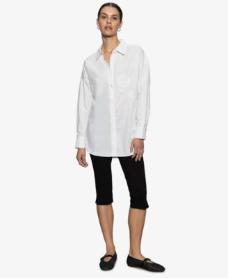 Sanctuary - Women's Cotton Boyfriend Tie-Back Shirt