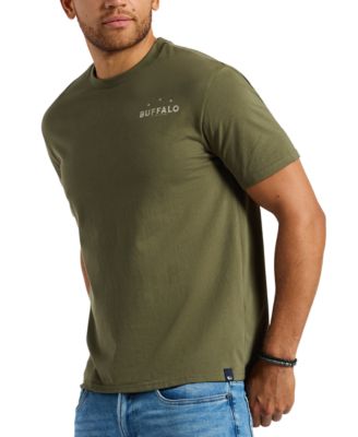 Buffalo David Bitton - Men's Toftlund Relaxed Fit Short Sleeve Crewneck Bull Skull Graphic T-Shirt