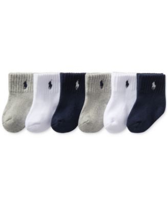 Polo Ralph Lauren - Baby Boy Sport Quarter Socks, 6 Pack