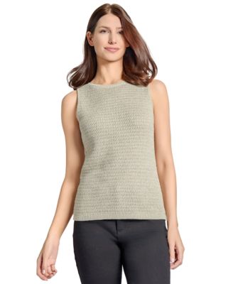 Jones New York - Women's Metallic Straight-Neck Tank Top