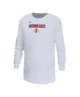 Nike - Big Boys and Girls White Iowa State Cyclones 2025 Legend Bench Long Sleeve T-Shirt