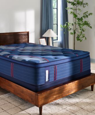 Sealy - Posturepedic Brenham II 16" Firm Euro Pillowtop Mattress Set - Queen