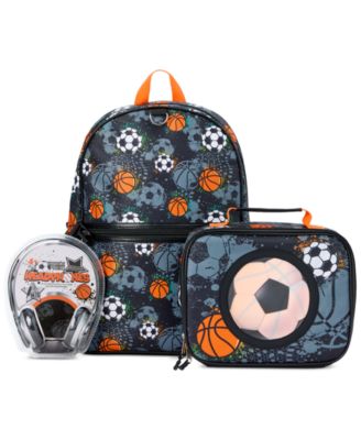 InMocean - Big Boys All-Star Sports Backpack, Lunch Bag & Headphone Set