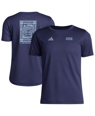 adidas - Big Boys and Girls Navy Sporting Kansas City Local Wrap T-Shirt