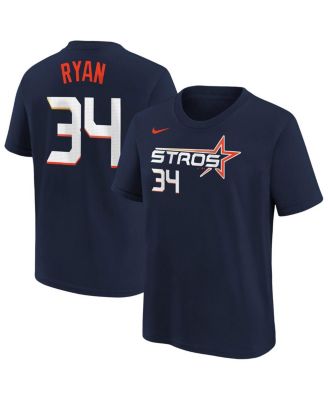 Nike - Big Boys and Girls Nolan Ryan Navy Houston Astros Fuse City Connect Name Number T-shirt