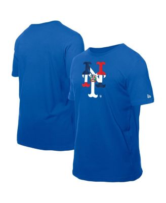 New Era - Men's Royal New York Mets Dominican Republic Flag Logo T-Shirt