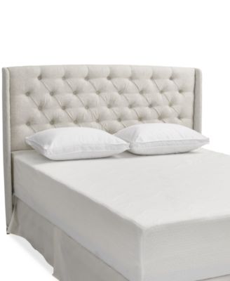 Noble House - Jarson Full/Queen Wingback Tufted Headboard, Direct Ship