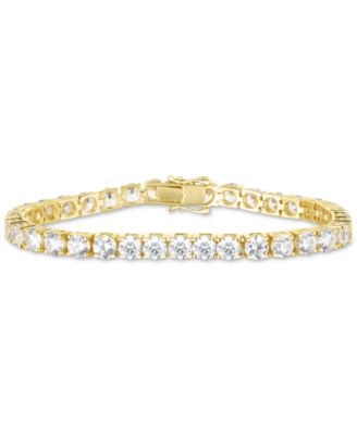Arabella - Cubic Zirconia Link Bracelet in 18k Gold-Plated Sterling Silver