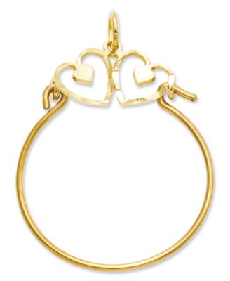 Macy's - 14k Gold Charm Holder, Heart Charm Holder