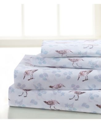 Universal Home Fashions - SEASIDE RESORT Beach Birds King Sheet Set