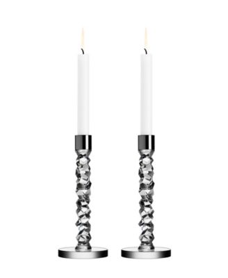 Orrefors - Candle Holders, Set of 2 Carat