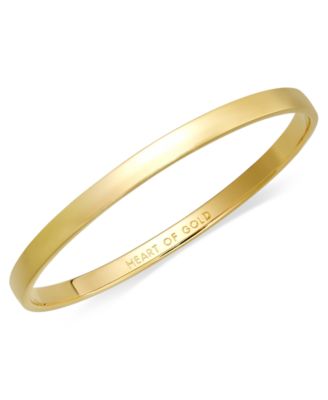 kate spade new york - Bracelet, 12k Gold-Plated Heart of Gold Idiom Bangle Bracelet