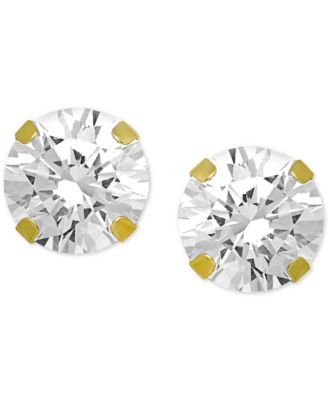 And Now This - Cubic Zirconia Stud Earrings