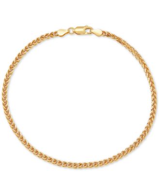 Giani Bernini - Wheat Link Chain Ankle Bracelet in 18k Gold-Plated Sterling Silver or Sterling Silver