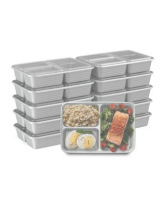 Bentgo - Food Prep 3-Compartment Food Storage Containers, Pack of 10