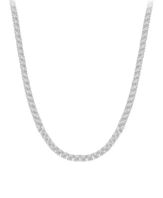 Macy's - Men's Diamond 24" Tennis Necklace (8 ct. t.w.) in 14k White Gold