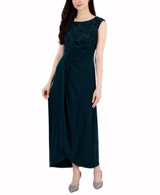 Connected - Soutache Faux-Wrap Gown