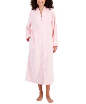 Charter Club - Woman's Plush Zig Zag Zipper Robe