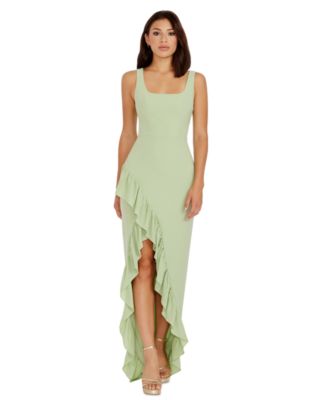 Dress the Population - Women's Charlene Ruffled High-Low Gown