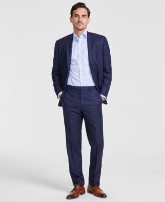 Michael Kors - Men's Classic-Fit Wool-Blend Stretch Plaid Suit Separate Pants
