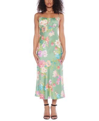 B Darlin - Women's Emma Satin Strappy-Back Midi Dress