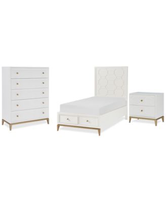 Furniture - Chelsea 3-Pc. Bedroom Set (Full Storage Bed, Chest & Nightstand)