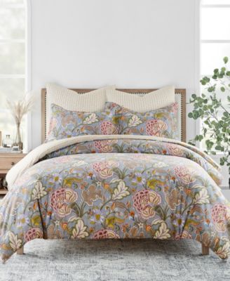 Levtex - Home Angelica Reversible 3-Pc. Duvet Cover Set, Queen